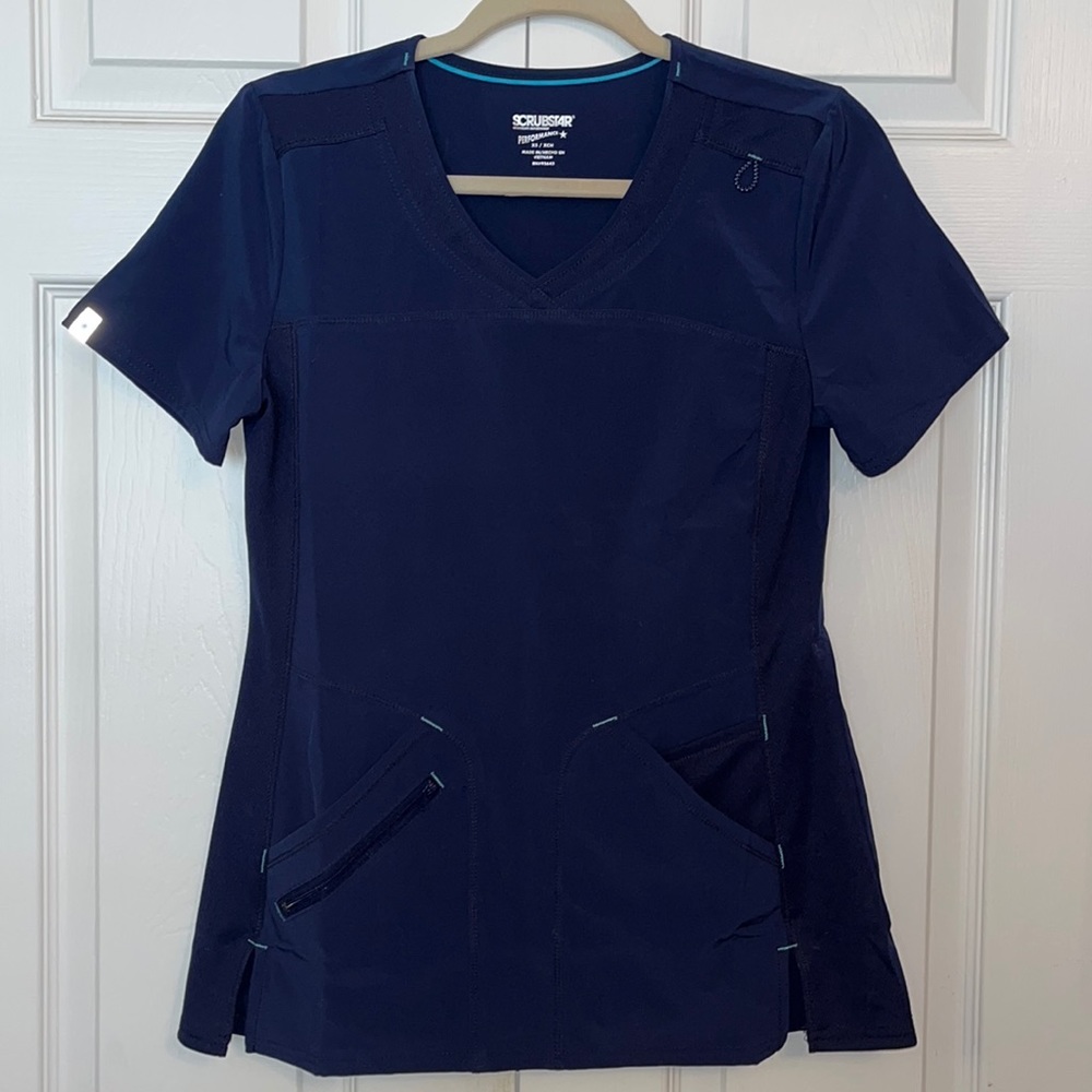 Scrubstar navy blue scrub top